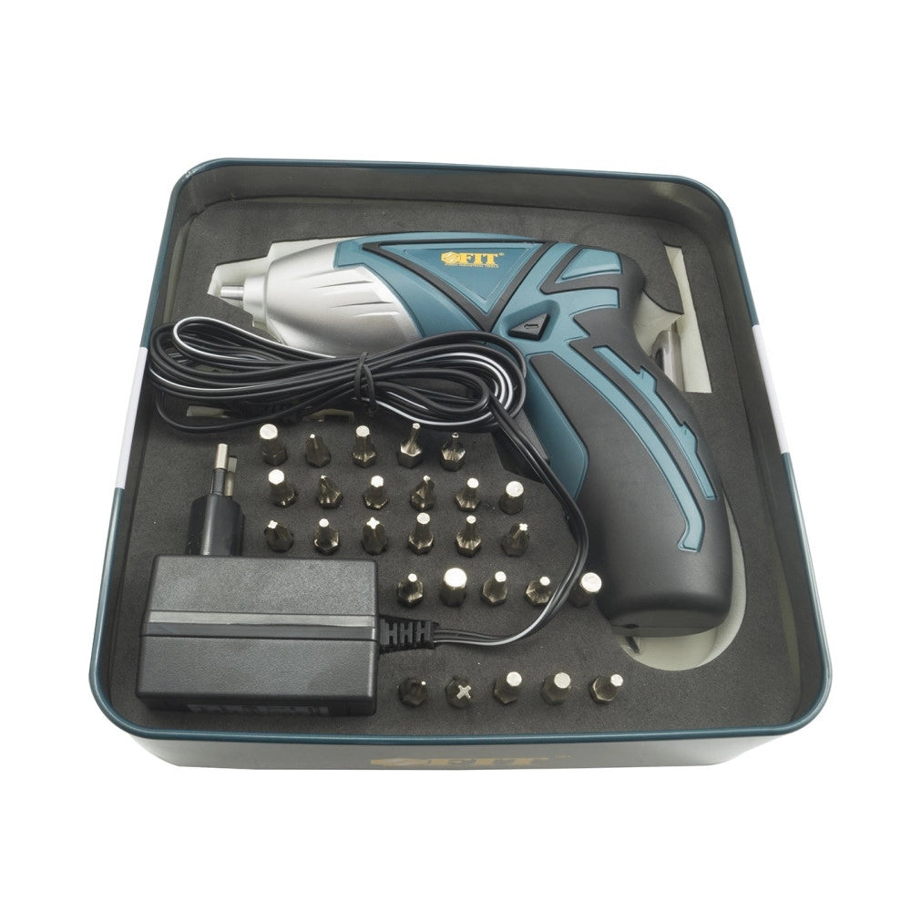 Trade Shop - Kit Avvitatore Cacciavite Ricaricabile Snodabile Inserti 30pz Sd-48al -