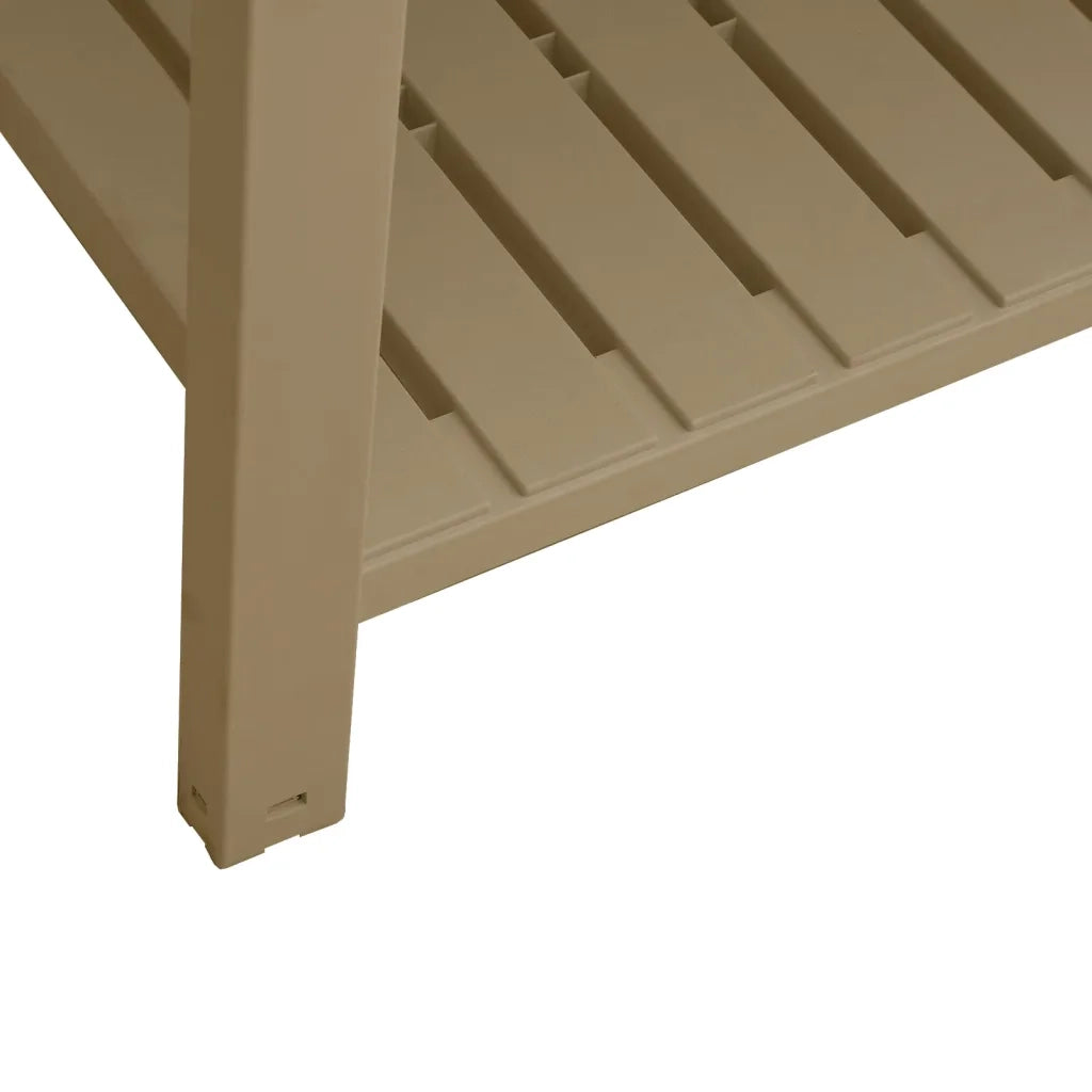 Fioriera da Giardino-Vaso da Esterno-Contenitore per Piante Marrone Chiaro 110x45x79 cm Polipropilene