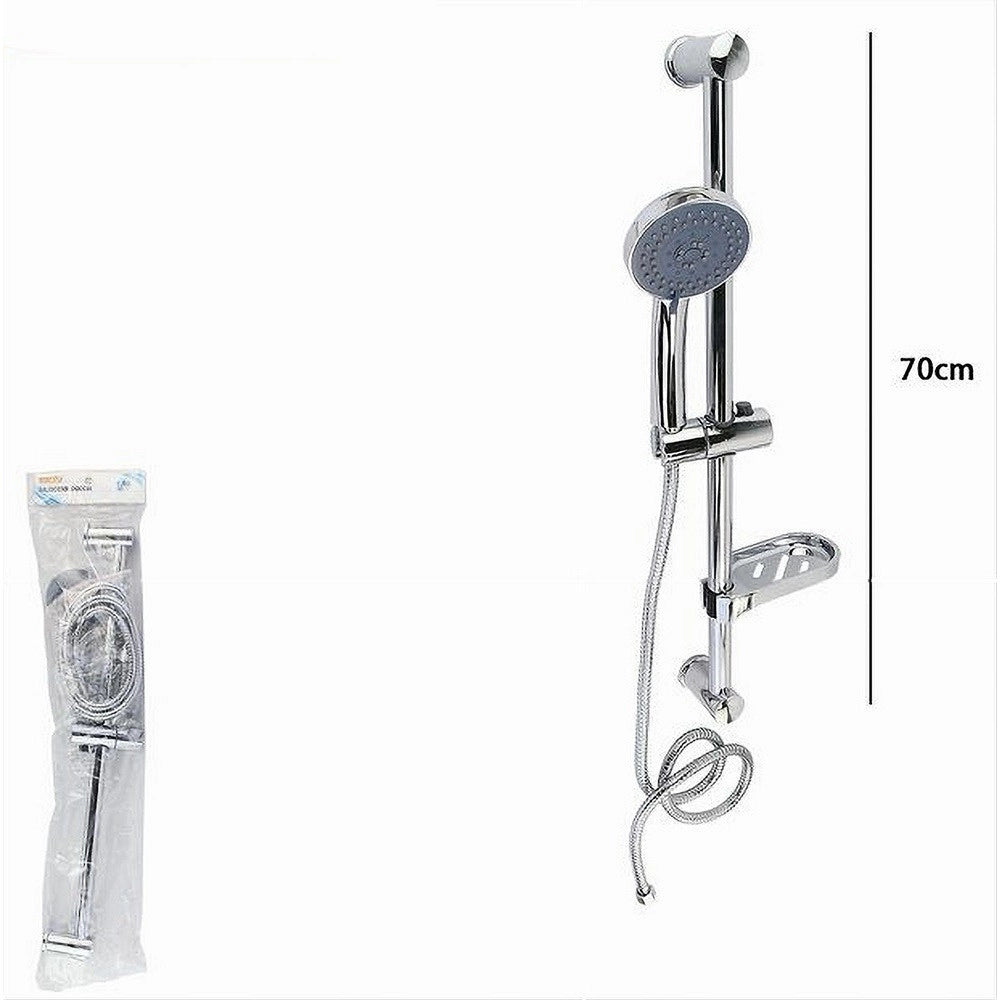 Trade Shop - Saliscendi Doccia Bagno Asta Colonna 70 Cm Portasapone Doccetta Multigetto 79821 -