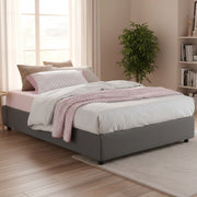 Letto Matrimoniale Alessander, Letto Matrimoniale Materasso Incluso Made in Italy, Grigio