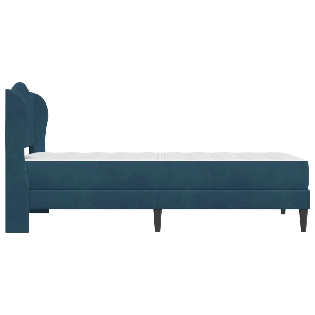 Struttura del letto con testiera-Giroletto Blu 100 x 200 cm Velluto 724252