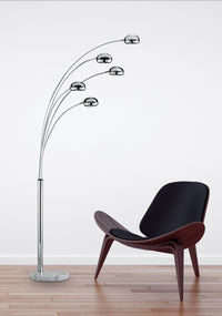 Piantana da Interno  E14 in Metallo Cromo