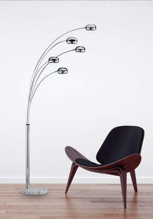 Piantana da Interno  E14 in Metallo Cromo