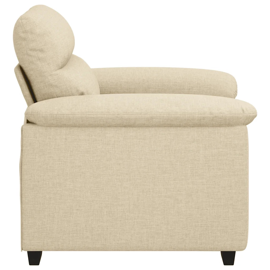 vidaXL Poltrona Crema 60 cm in Tessuto