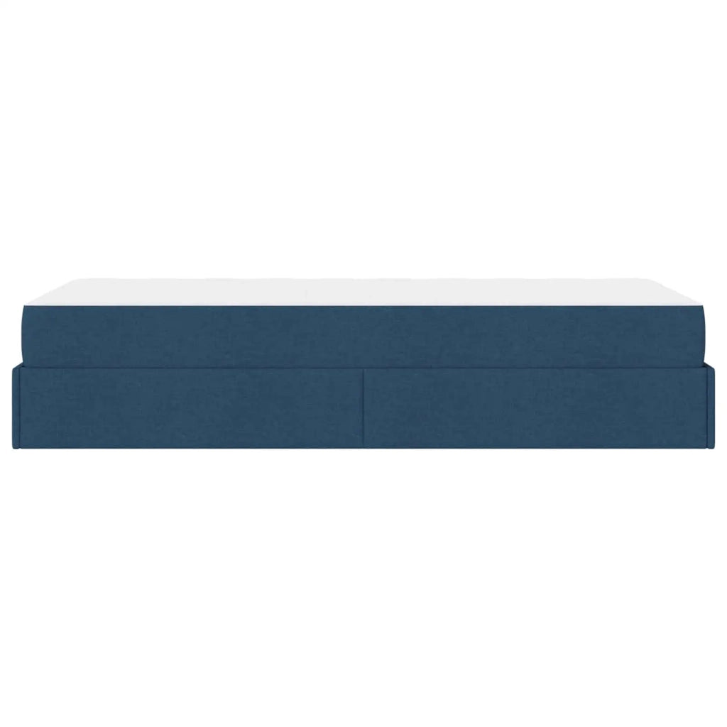 Struttura letto con materasso 2 pcs Blu Tessuto