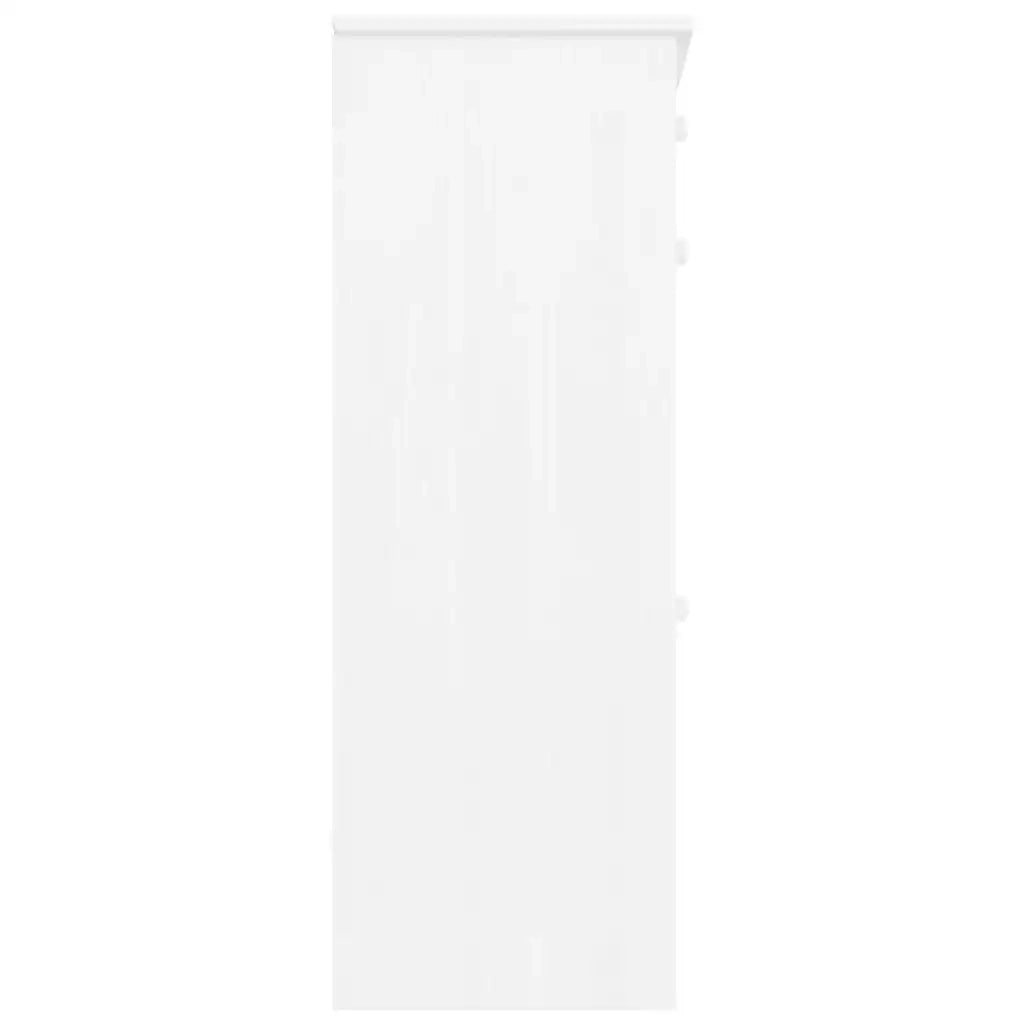 Scarpiera ALTA Bianca 77x35x96 cm in Legno Massello di Pino 353924