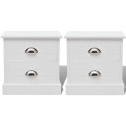 Comodino comodino cassettiera armadio mobili per camera da letto 2 pezzi bianco 1402097