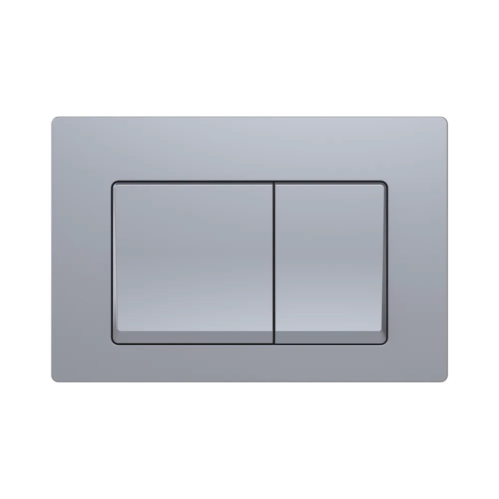 Placca di scarico doppio tasto in ABS silver grey opaco