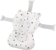 Cuscino di sostegno per doccia per neonati, opzionale, pieghevole e regolabile, con supporto per la doccia, per bambini, colore bianco