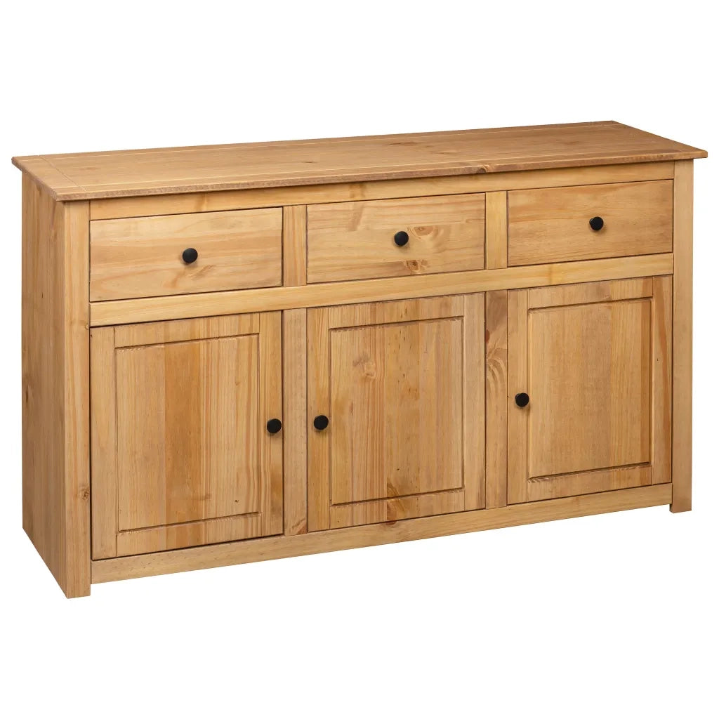 Credenza | Madia | Buffet da pranzo | Armadio da pranzo 135x40x80 cm in Legno Massello di Pino Panama Range