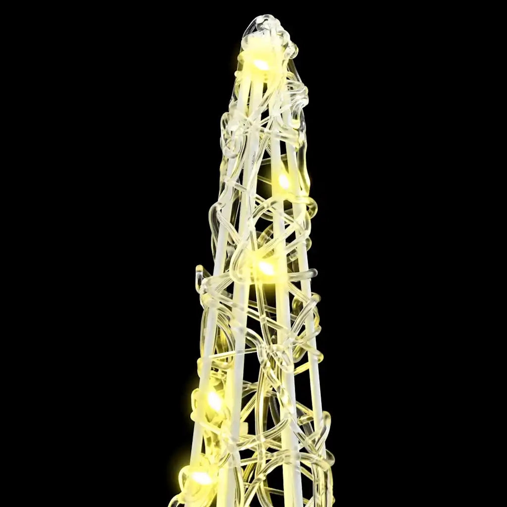 Albero di Natale 3 pcs Bianco caldo 20 x 20 x 80 cm Acrilico 42019015