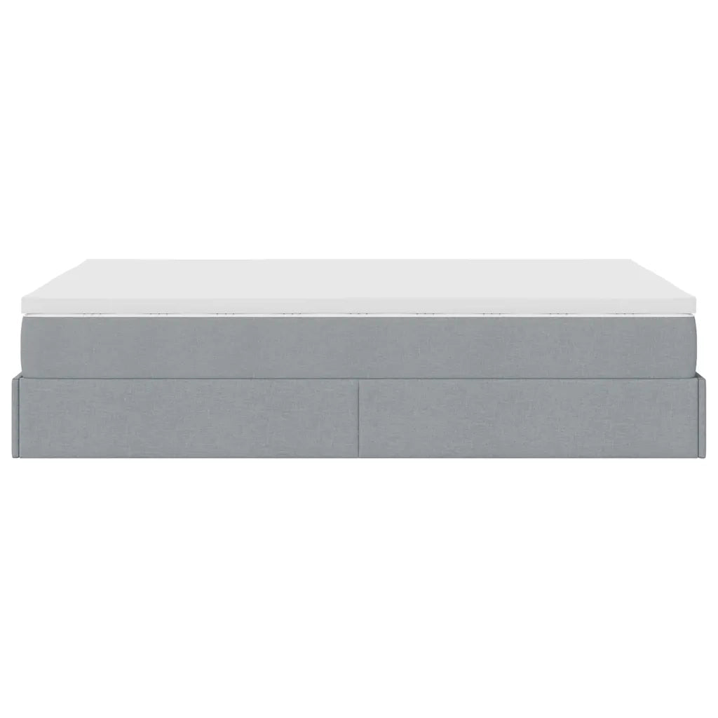 Struttura Letto Pouf con Materasso 120x200 cm in Tessuto
