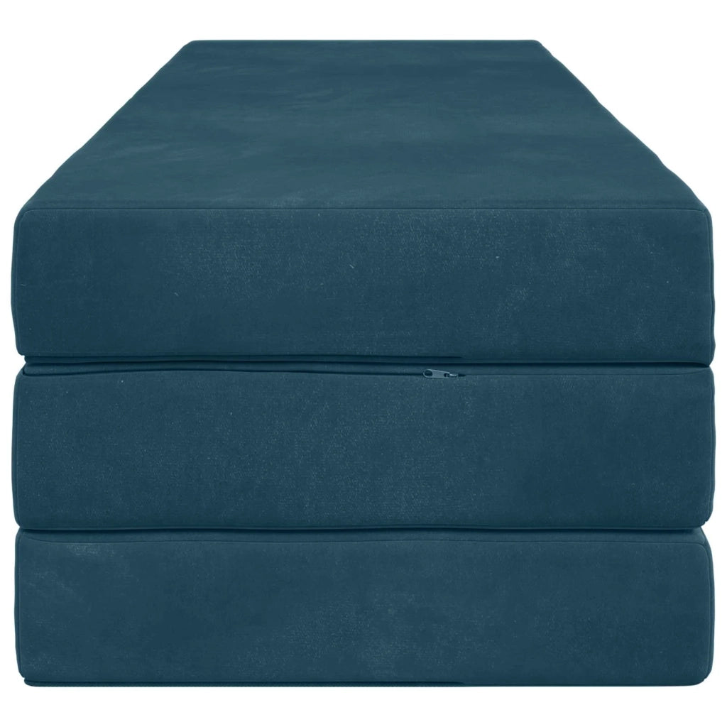 Divano Letto Pieghevole 200 x 67 x 45 cm Blu