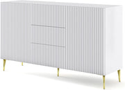 MOBILE CASSETTIERA SOGGIORNO S. RAVENNA cm149x41x86h BIANCO OPACO PIEDINI DORATI