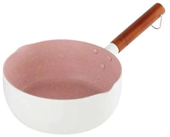 Pentola in Acciaio 20 cm - Stile Giapponese - Antiscivolo - Cottura senza Coperchio - Certificato BSCI - Aspetto Estetico - Pentola da Cottura