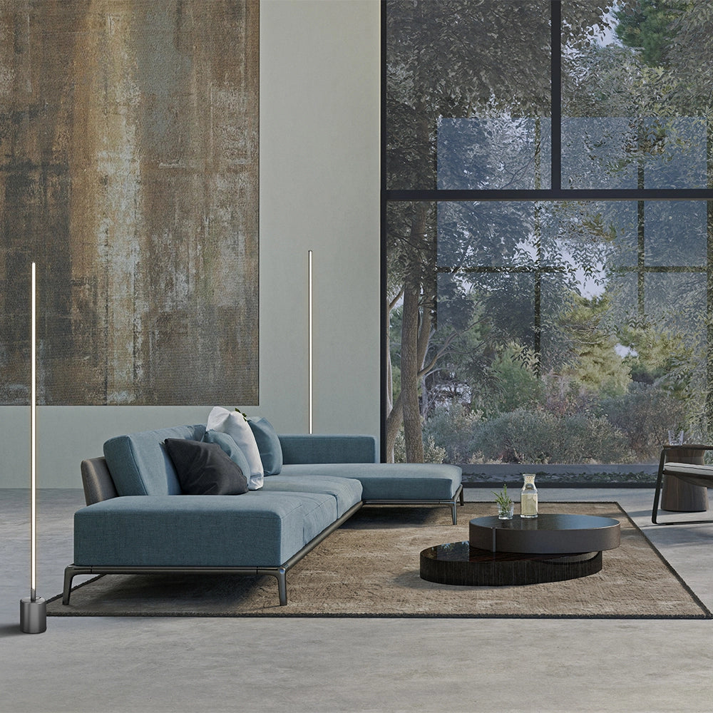 Maytoni Lampada da terra moderna Flow 1 luce LED integrato nero metallo