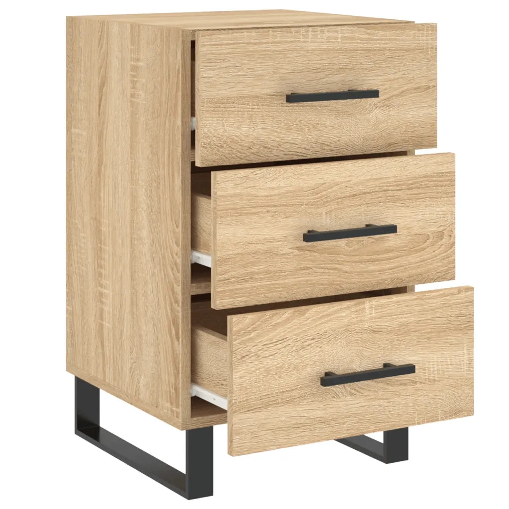 Comodino-Tavolino da notte Rovere Sonoma 40x40x66 cm in Legno Multistrato 656032