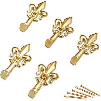 GANCIO QUADRO GIGLIO PRONTY - FERRO ORO MM 33 CF=PZ 5- 12 confezioni