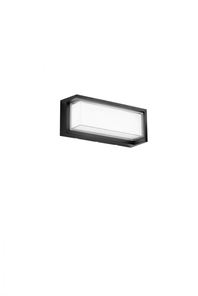 APPLIQUE LED BLOCK NERO RETT. 24W 3210LM CCT<br />3000/4200/6500K 32X13X10CM