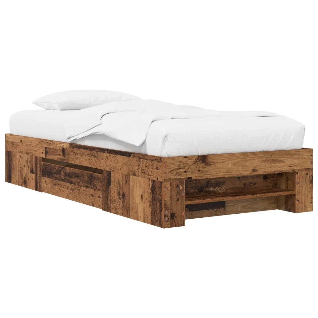 Telaio del letto con storage Legno antico 80 x 200 cm 3429688