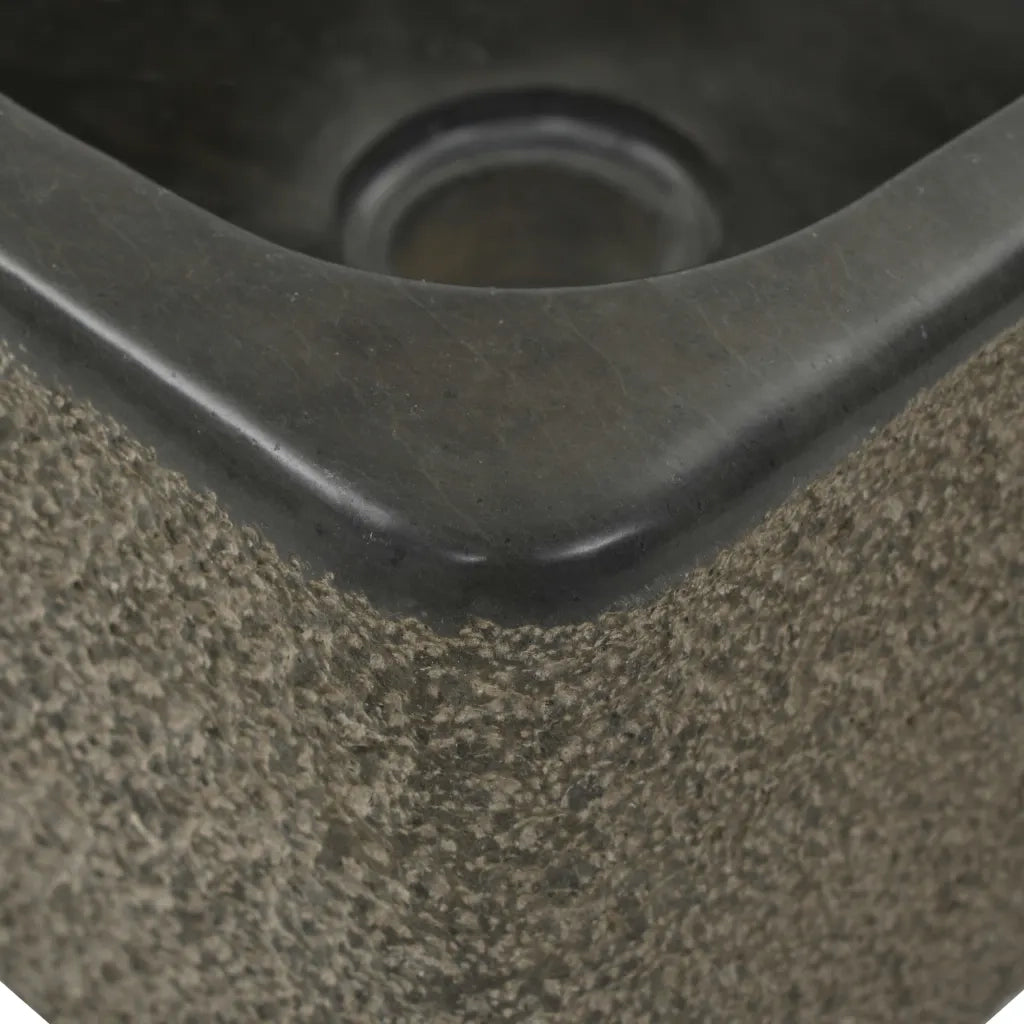 Lavandino 30x30x15 cm in Pietra di Fiume Nero 142779