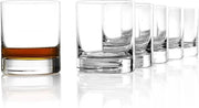 Set di 6 bicchieri di cristallo per whisky D.O.F. New York Bar - Bicchieri di cristallo lussuosi per whisky, bourbon e cocktail - Resistenti al lavastoviglie e stili duraturi