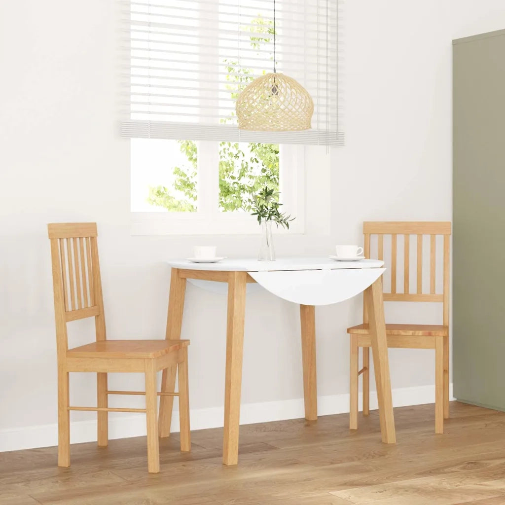 Sedie da Pranzo 2 pz in Legno Massello di Hevea