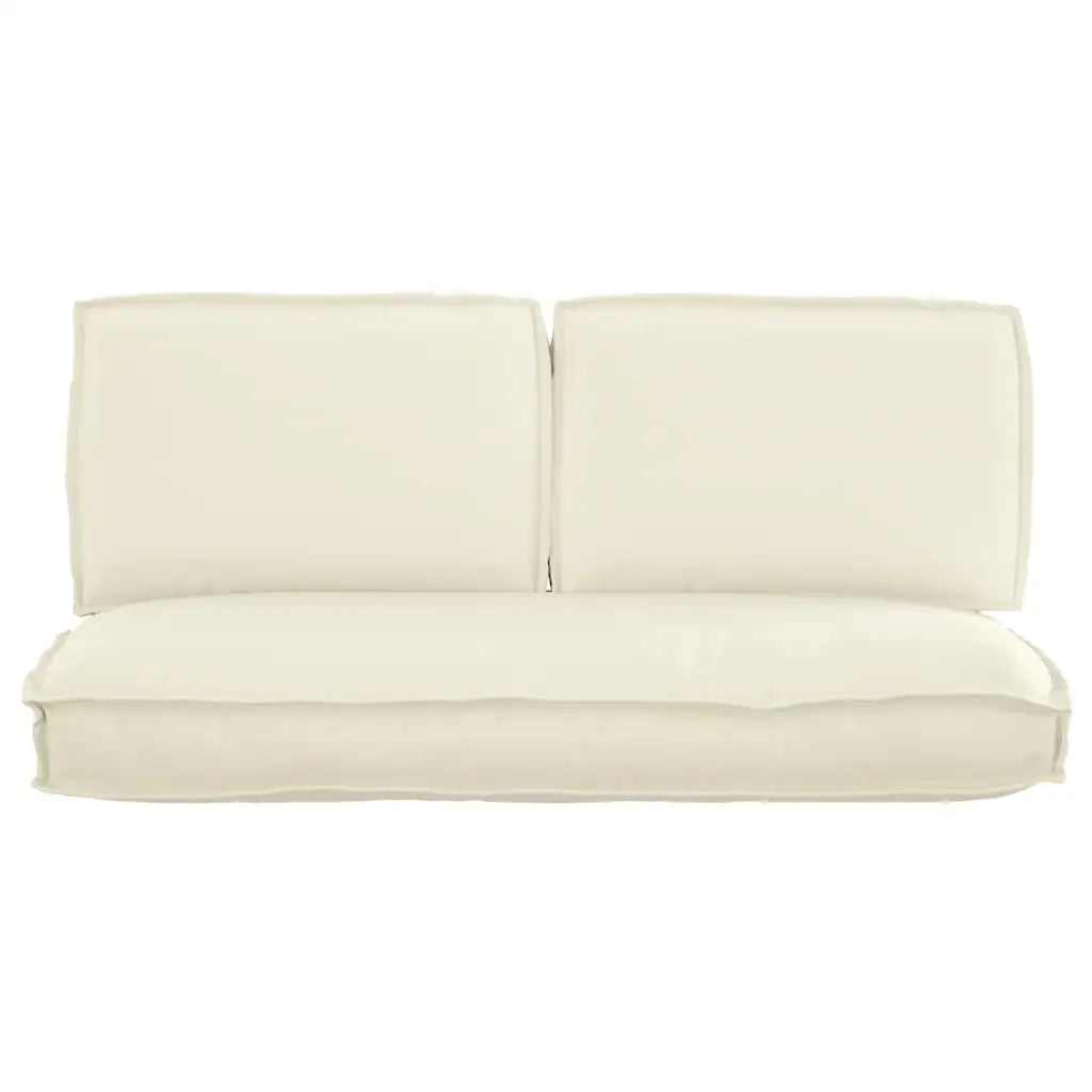 vidaXL Set di Cuscini per Pallet 3 pcs Crema 120 x 50 x 12 cm