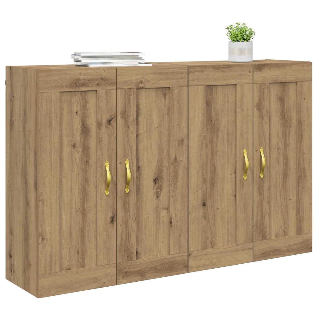 Mobile a muro 2 pcs Rovere artigianale 69,5 x 34 x 90 cm