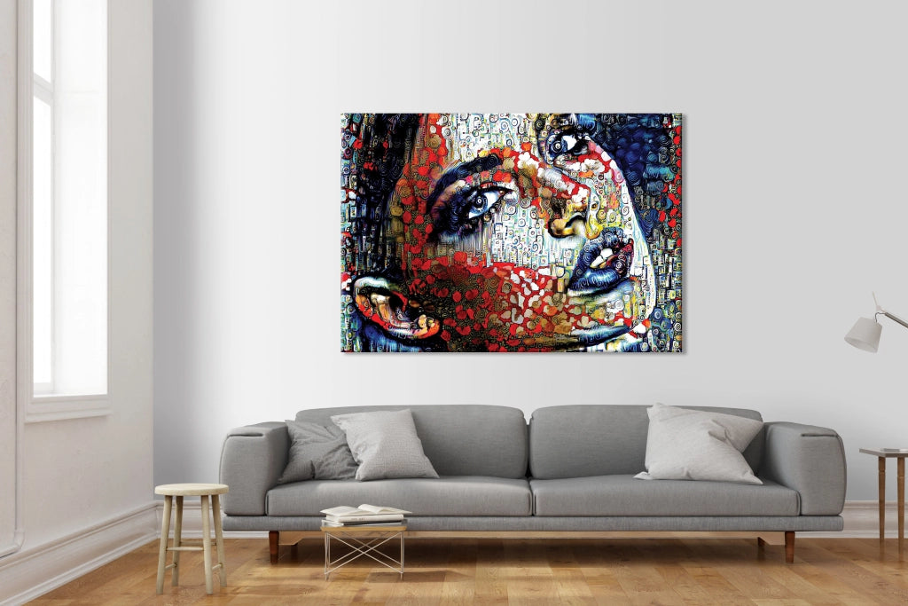 WOMAN Abstraction - Quadro Canvas su telaio in legno Misura: 140x100 cm