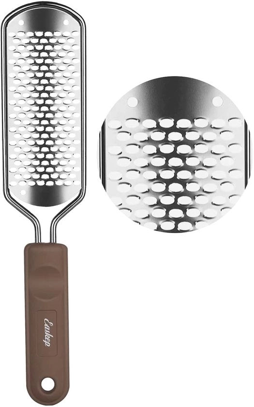 Strumento per pedicure in acciaio inox - Rimuove calli e dead skin - Scrub per piedi - Strumento per rimuovere la pelle morta - Per piedi lisci e belli