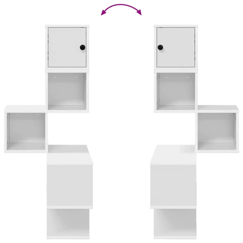 Mensola Angolare da Parete Bianco 48 x 48 x 120 cm 8012228