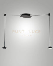 3804-42-101 MONTATURA NERA COMPLETA CAVO SPOSTABILE CCT 2700K - 3000K - 4000K - 16W - 1500 lm DIMMERABILE 2 LUCI