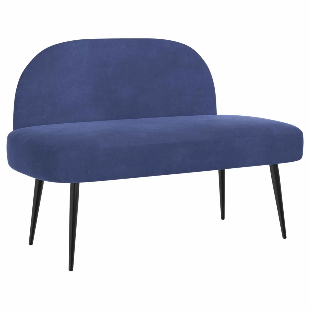 Panchina imbottita con schienale Blu Polizia 110 x 60 x 76 cm