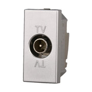Connettore Presa TV Passante Maschio Colore Grigio Compatibile Con Bticino Axolute