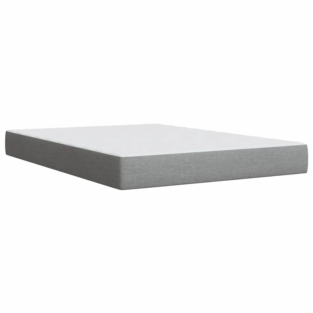 Giroletto a Molle con Materasso Grigio Chiaro 160x200cm Tessuto 3292107