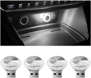Illuminazione LED per auto - Sfera LED - Connettore USB - Bianco - Lampada da tasca per auto - 4 pezzi