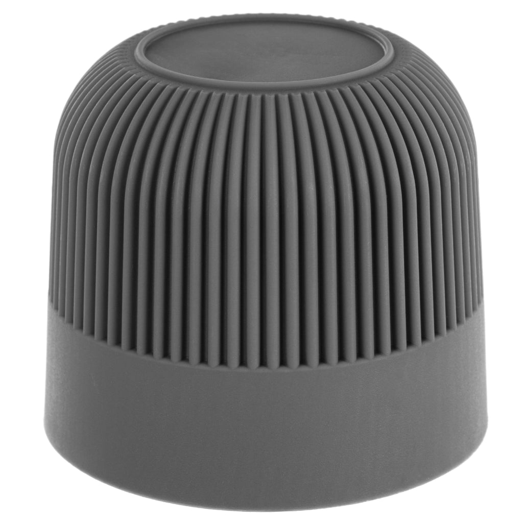 Vaso da fiori KADAX, Coprivaso, 13 cm, Plastica, Rotondo, A coste, Grigio