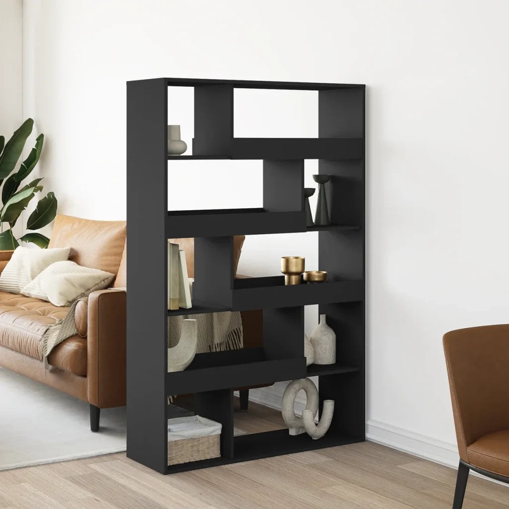 Libreria Nera 100x33x156,5 cm in Truciolato 3309340