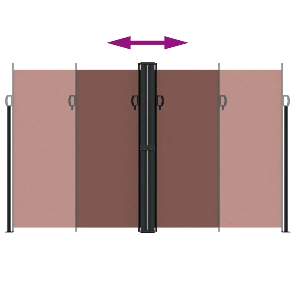 Tenda da Sole Laterale Retrattile Marrone 200x1000 cm 4004764
