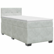 Letto box spring con materasso Grigio Chiaro 90 x 190 cm 3450620