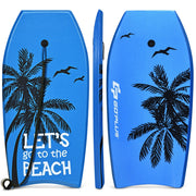 Bodyboard con centro in EPS superficie in XPE e base in HDPE, bodyboard 105 x 51 cm leggero con cordino per polso, Blu-Tavole da surf e accessori