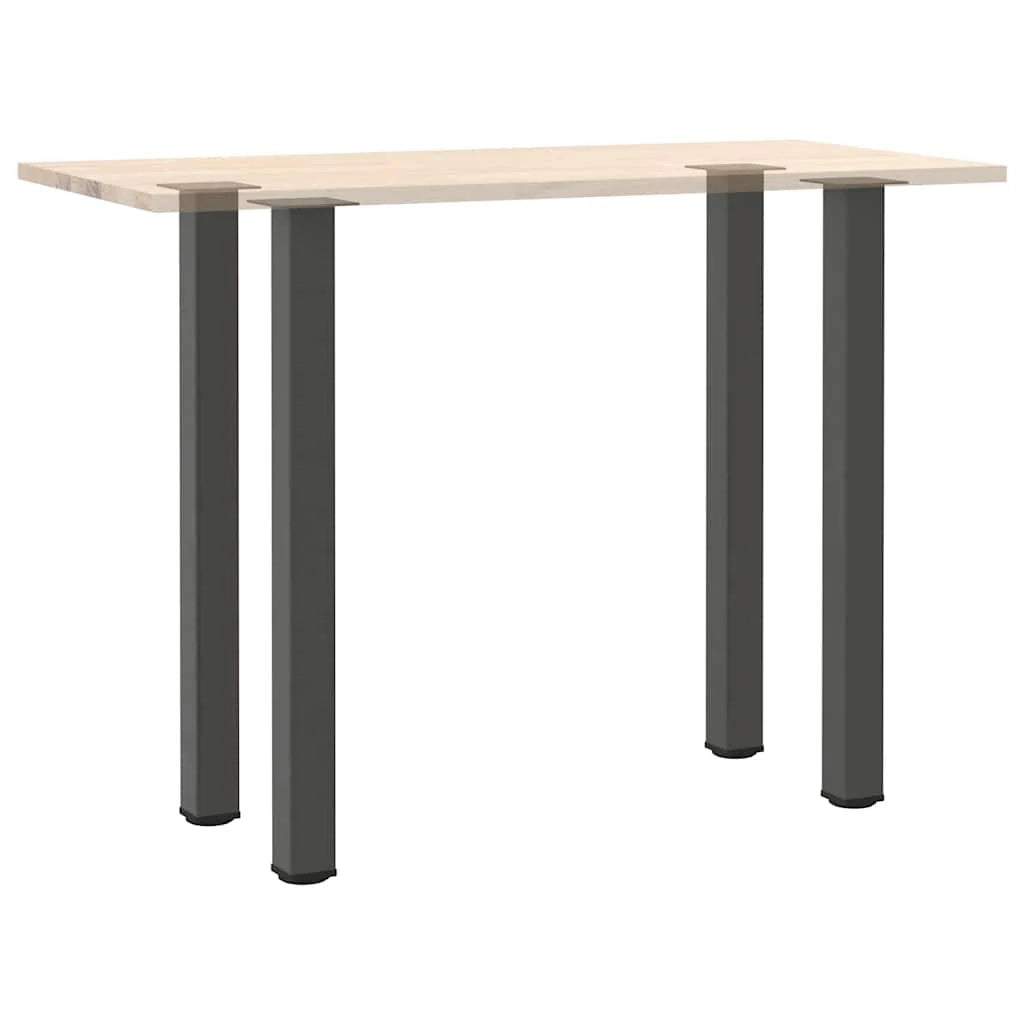 Set di 4 gambe per tavolo da bar in acciaio verniciato a polvere color antracite 110-112 cm con piedini regolabili 02_0056779