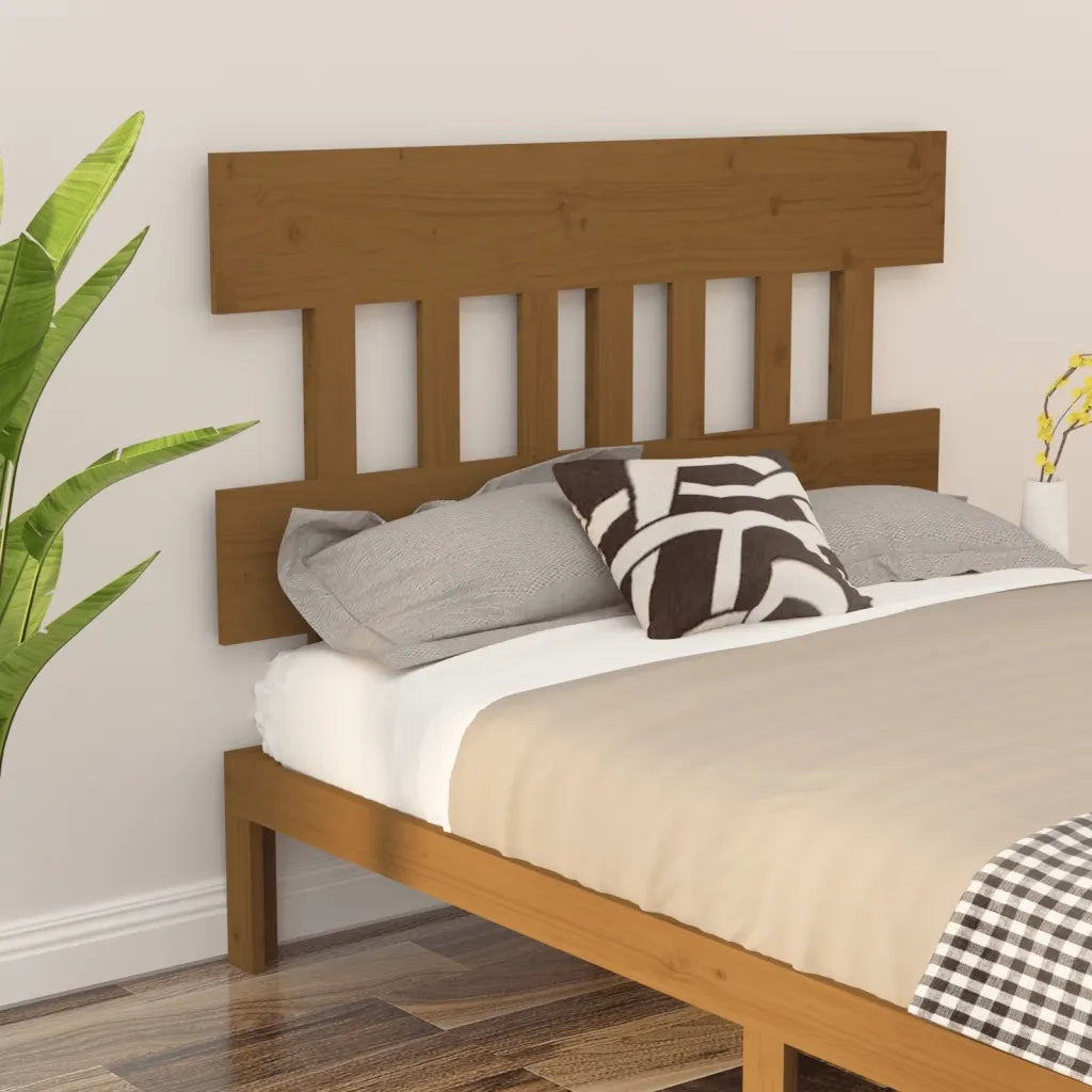 Testiera per Letto ambra 138,5x3x81cm in Legno Massello di Pino
