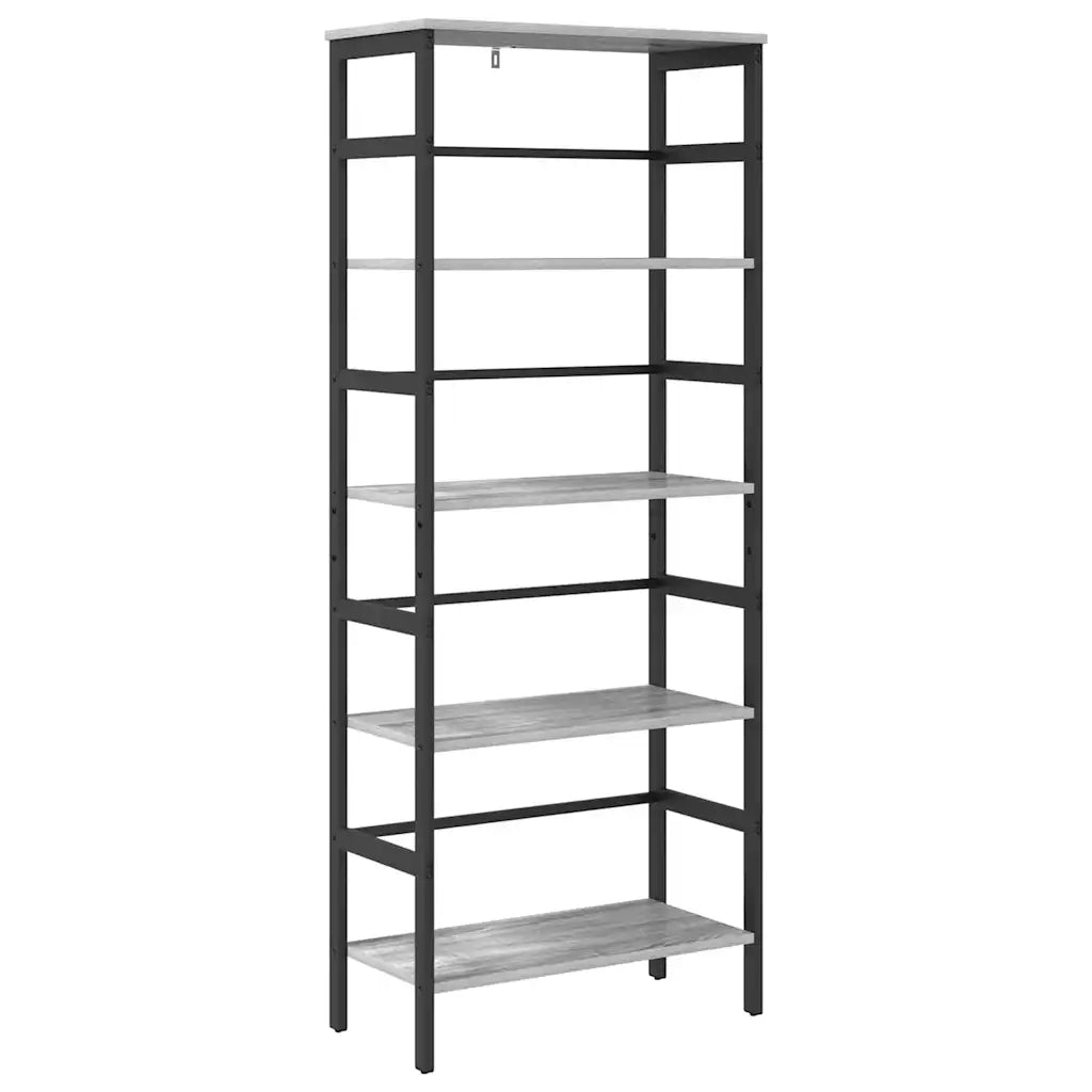 Libreria Grigio Sonoma 60 x 29,5 x 149 cm Legno multistrato