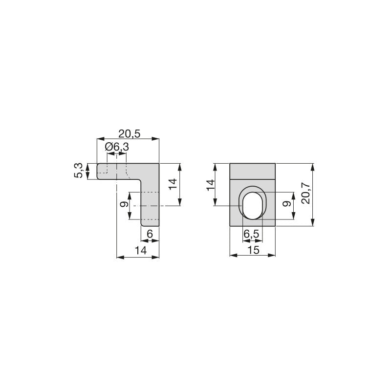 Lotto di 50 Squadrette di unione per mobili, 42x42mm, 4 fori, Acciaio, Zincato bianco