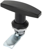 Maniglia a T per Slot Porta per Garage, Camion e RV - Acciaio Inox con Chiavi (Nero)