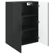 Armadietto a Muro | Mobiletto a muro Nero 66 x 34,5 x 90 cm Legno ingegnerizzato