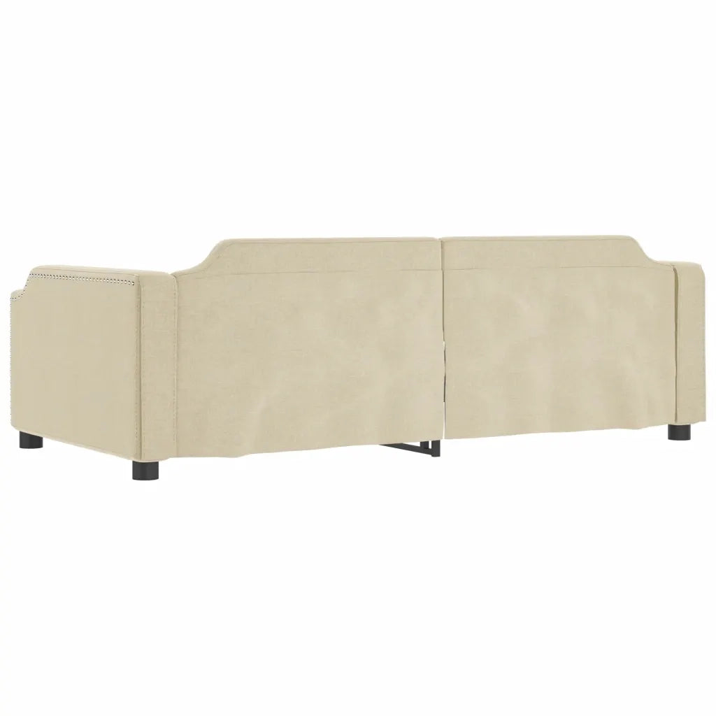 Divano Letto con Letto Estraibile-Sofa Letto-Daybed Crema 90x200 cm in Tessuto 449877