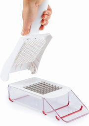 Snipper a Mano in Plastica/Ferro Inox Bianco/Ros - Affilatutto per Verdure Resistenti all'Acqua del Lavastoviglie Garanzia 5 Anni
